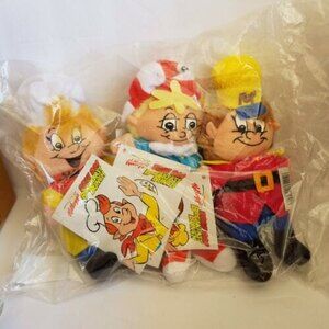 KELLOGG'S Rice Krispies "Snap, Crackle, & Pop" 7" Plush Doll Figure Set 1997